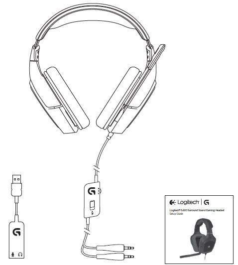 Logitech G430 Surround Headset Setup Guide Manuals Clip