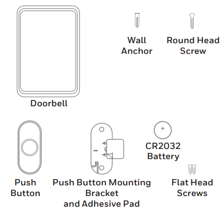 Honeywell RDWL311A2000/E Wireless Doorbell & Push Button