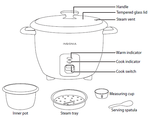 Insignia NS-RC14WH7 14-Cup Rice Cooker Guide - Manuals Clip