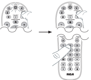 RCA RCR413BHE Universal Remote User Manual fig 1