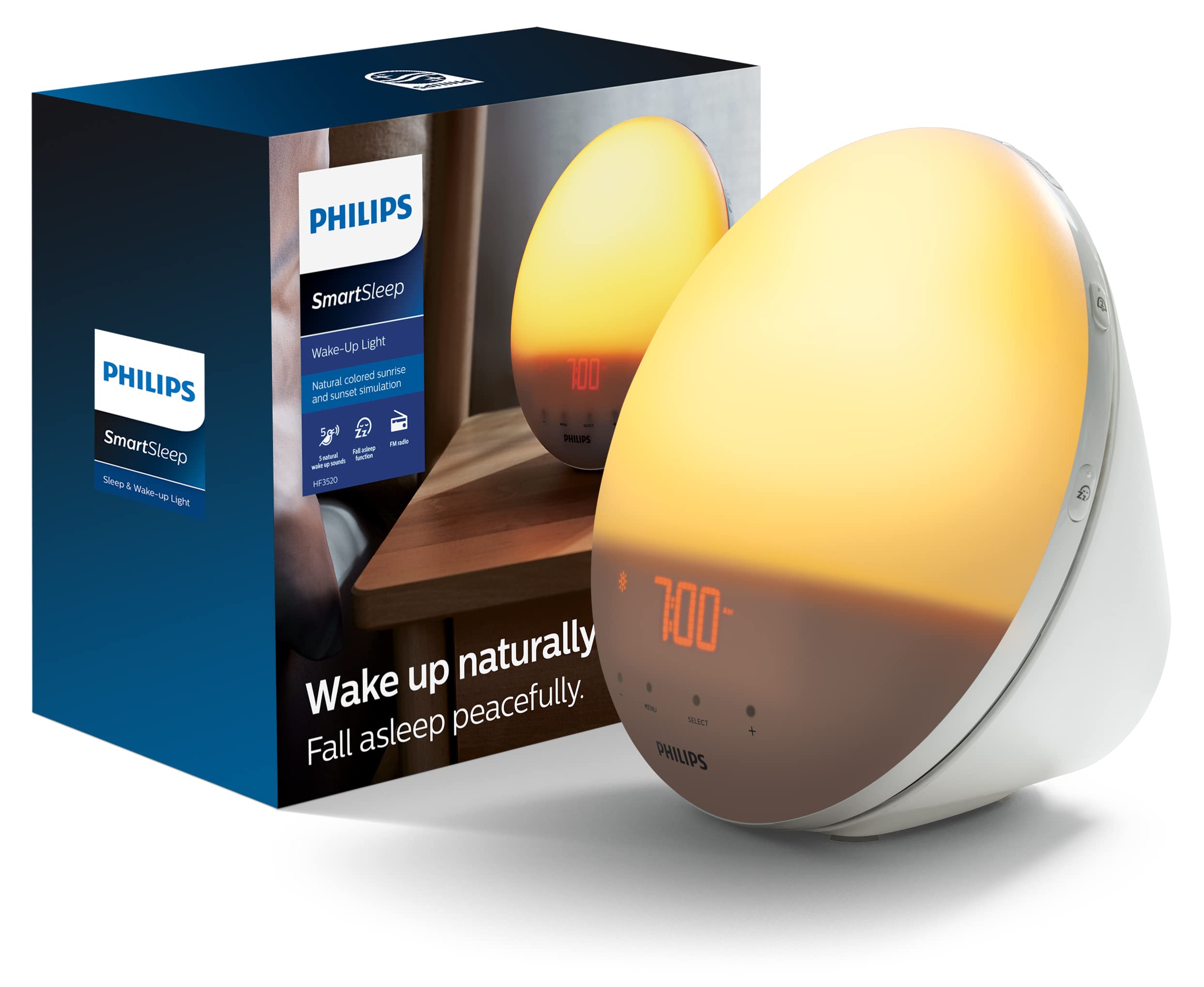 Philips HF3520 Smart Sleep Wake-up Light, Colored Sunrise
