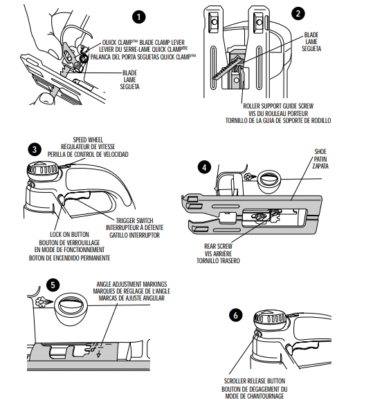 Black Decker JS350 Variable Speed Scroll Jig Saw User Manual