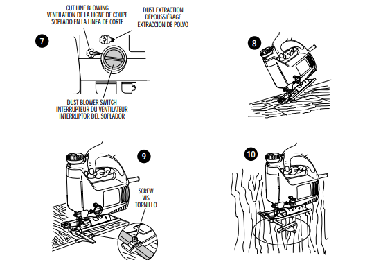 Black Decker JS350 Variable Speed Scroll Jig Saw User Manual