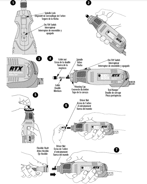 Black & Decker RTX 8V Max Rotary Tool With Accessory Kit Guide