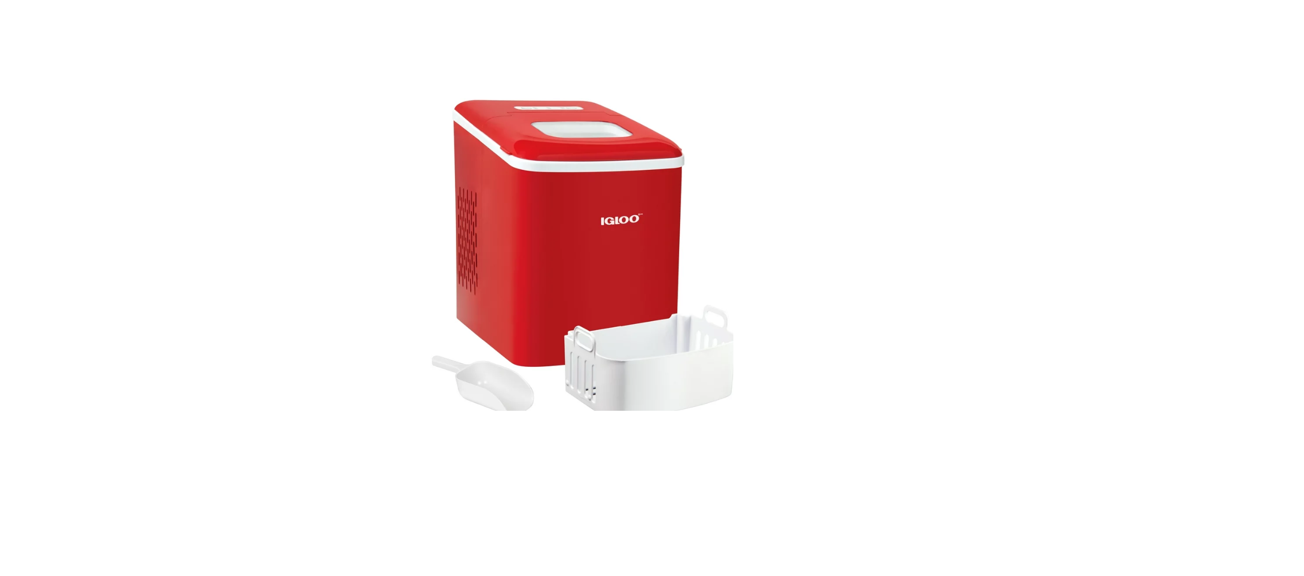 Igloo Automatic Self Cleaning 26 lb Ice Maker, Red
