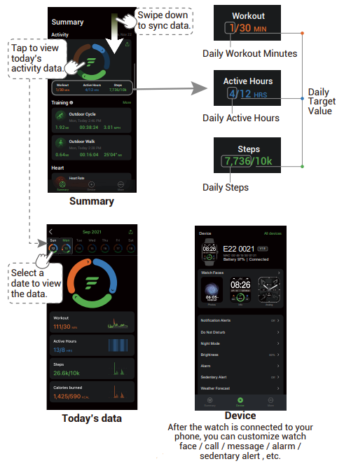 Letsfit smart watch discount instructions