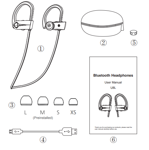 Letsfit U8L Sports Bluetooth Headphones User Manual - Manuals Clip