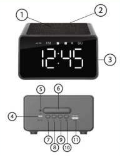Nizoni INV00783 Wireless Charging Dual Alarm Clock User Manual pfig 1rduct img