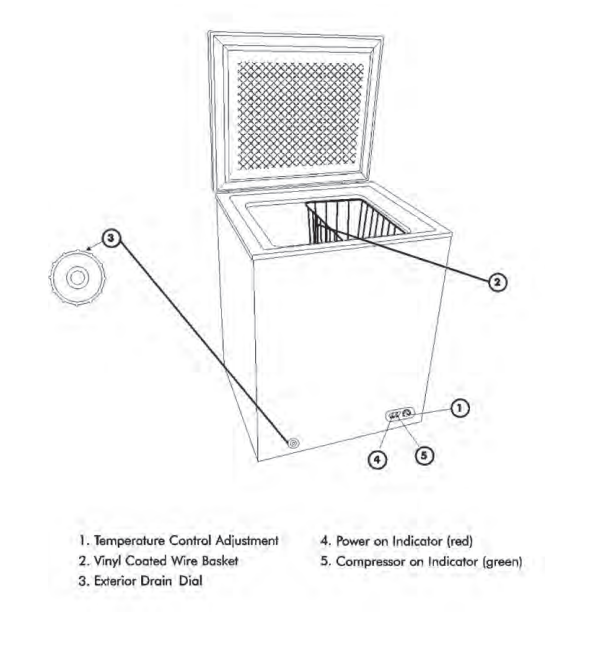 Magic Chef HMCF35W2 Defrost Chest Freezer User Manual Manuals Clip