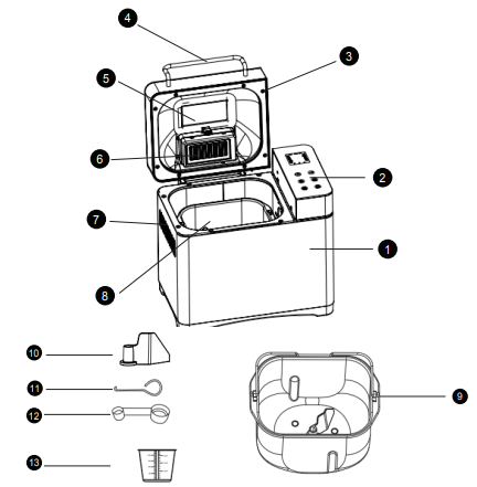 KBS MBF-010 Stainless Steel Bread Machine User Guide - Manuals Clip