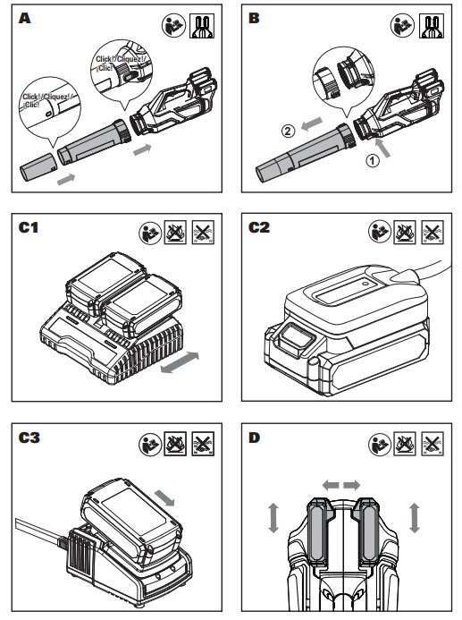 HYPER TOUGH HT19 401 Cordless Blower User Manual Manuals Clip