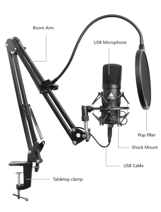 Maono-A04-Professional-Podcaster-USB-Microphone-Fig2