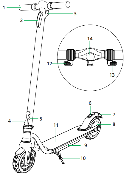 Forever-CS-100-Folding-Electric-Scooter-User-Manual-Image-1