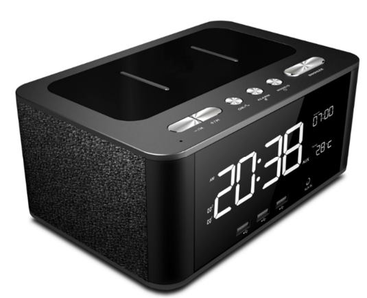 Laser-SPK-QC001-Wireless-Alarm-Clock-User-Guide-Image