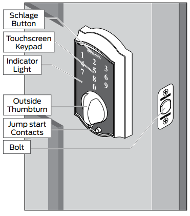 Schlage-P516-864-Touchscreen-Deadbolt-Lock-User-Guide-Image-1
